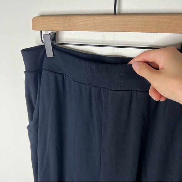 Cozy Earth Bamboo Rib Knit Black Lounge Joggers Womens XL Stretch Pull On Pocket - Picture 5 of 14